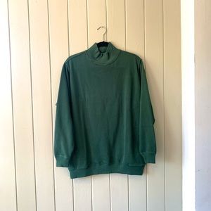 Aerie The Sweat Everyday Cozy Mock Neck Sweatshirt in Green Size XS NWT